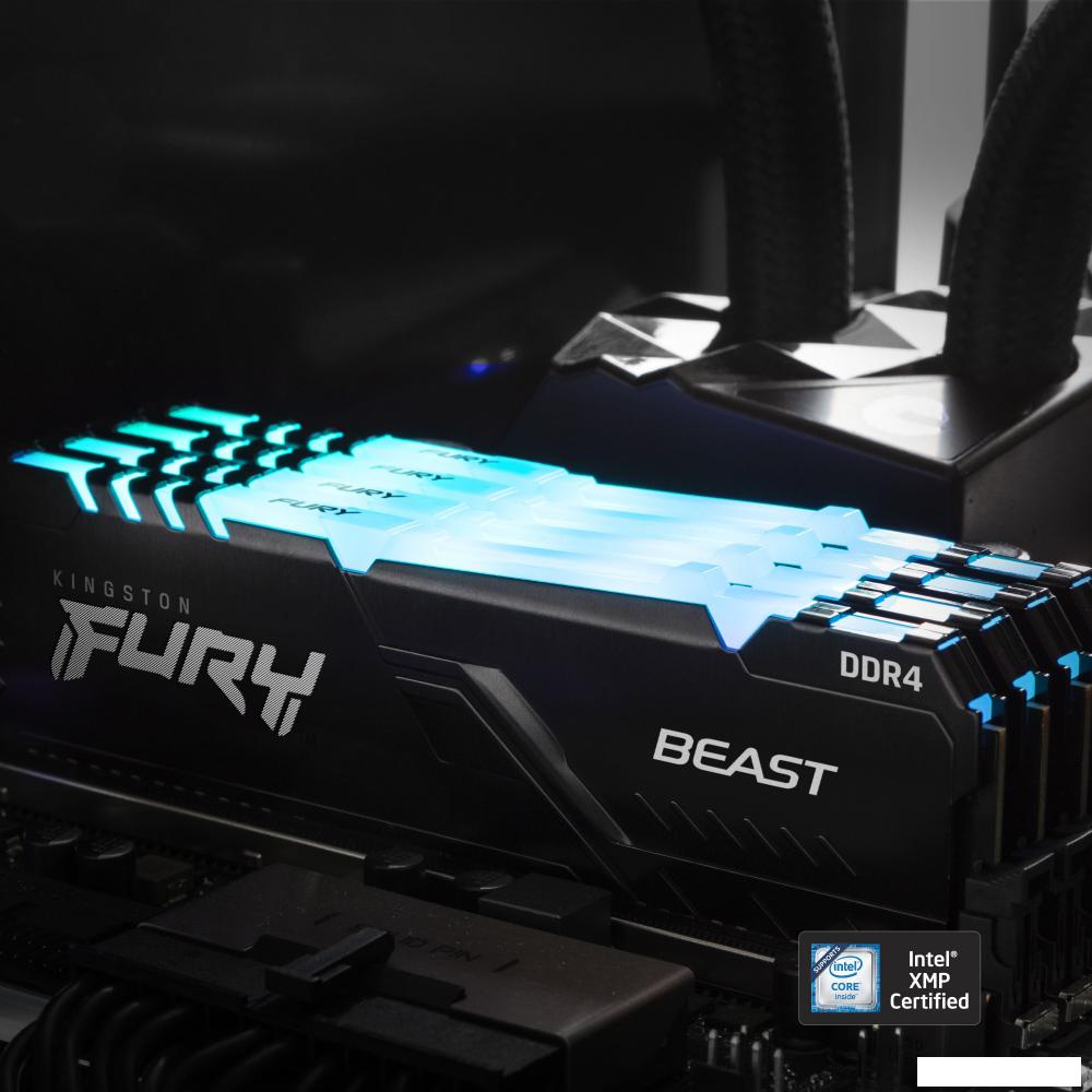 Оперативная память Kingston FURY Beast RGB 2x32ГБ DDR4 3200 МГц KF432C16BB2AK2/64