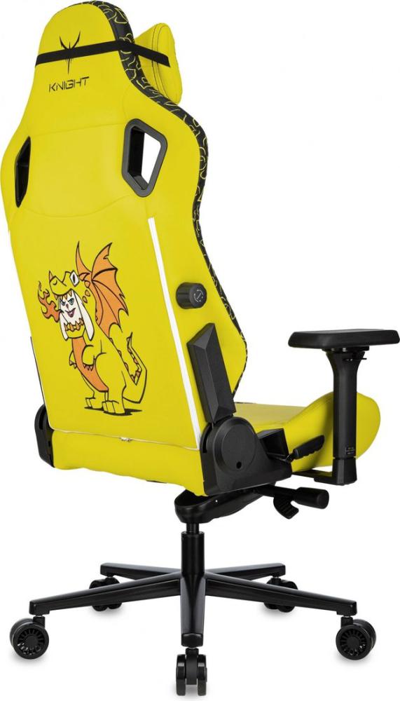 Игровое (геймерское) кресло Knight Craft Dragon (желтый экокожа)