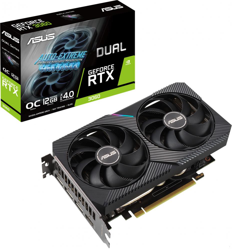 Видеокарта ASUS Dual GeForce RTX 3060 V2 OC 12GB GDDR6 DUAL-RTX3060-O12G-V2