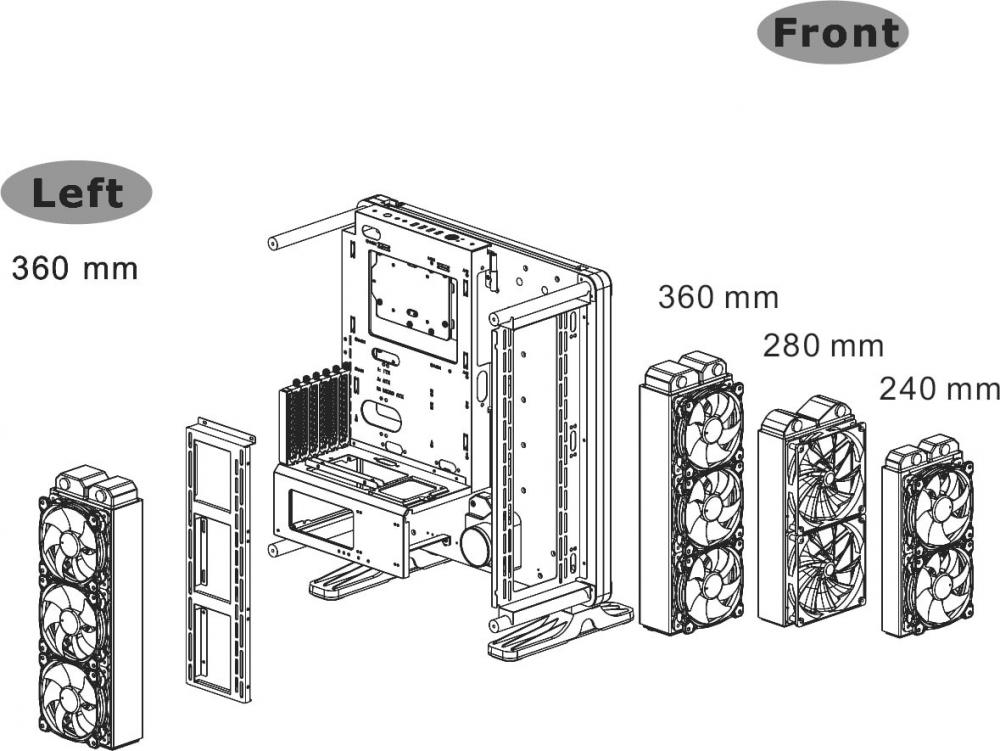Корпус Thermaltake DistroCase 350P CA-1Q8-00M1WN-00