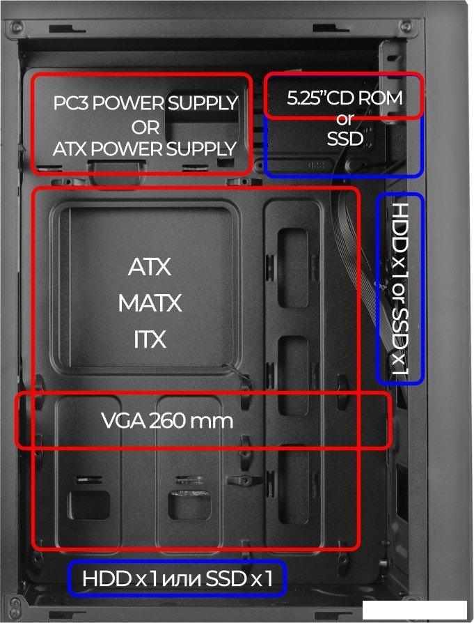 Корпус Ginzzu A420