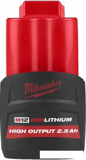 Аккумулятор Milwaukee M12 M12HB2.5 4932480164 (12В/2.5 Ач)
