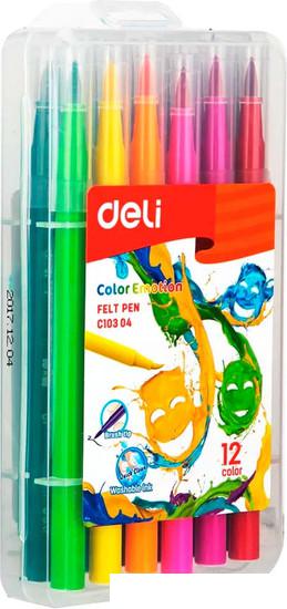 Фломастеры Deli Color Emotion EC10304 (12 цв)