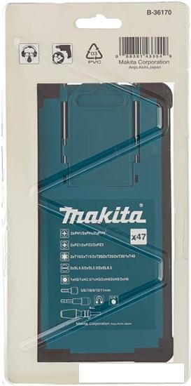 Набор отвертка с битами Makita B-36170 (47 предметов)