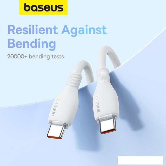 Кабель Baseus Pudding Series Fast Charging Cable 100W USB Type-C - USB Type-C (2 м, белый)