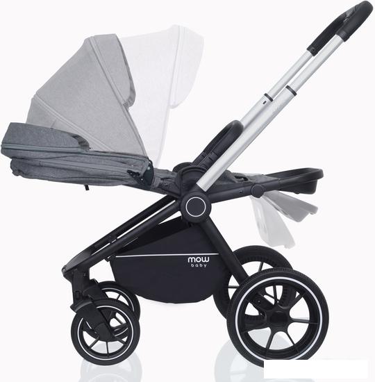 Универсальная коляска Rant MOWbaby Zoom PU (2 в 1, silver grey)