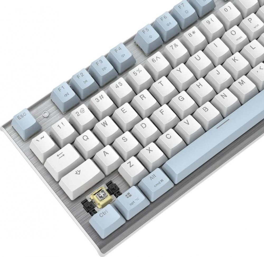 Клавиатура A4Tech Fstyler FS100 Neon (серебристый/голубой)