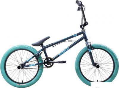 Велосипед Stark Madness BMX 2 2025 (темно-еловый/матовый голубой/голубой)