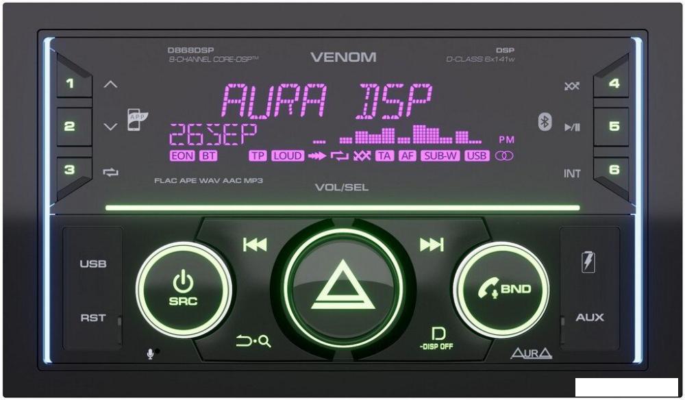 USB-магнитола Aura Venom-D868DSP