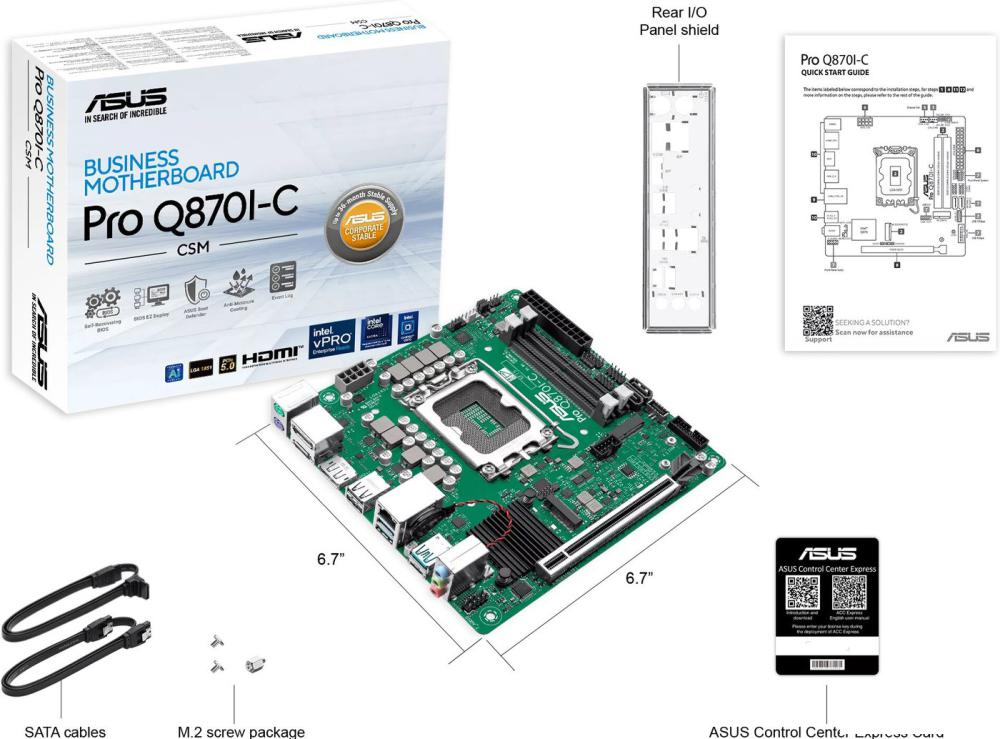 Материнская плата ASUS Pro Q870I-C-CSM