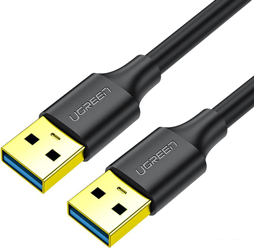 Кабель Ugreen US128 90576 USB Type-A - USB Type-A (3 м, черный)