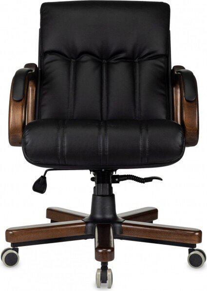 Офисное кресло Бюрократ T-9932W-LOW-Eco (черный, экокожа)