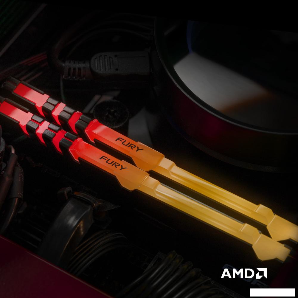 Оперативная память Kingston FURY Beast RGB 2x32ГБ DDR4 3200 МГц KF432C16BB2AK2/64