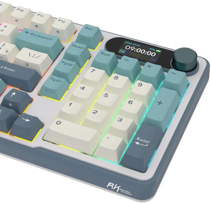 Клавиатура Royal Kludge RK-S98 RGB Light Cloud (RK Chartreuse)
