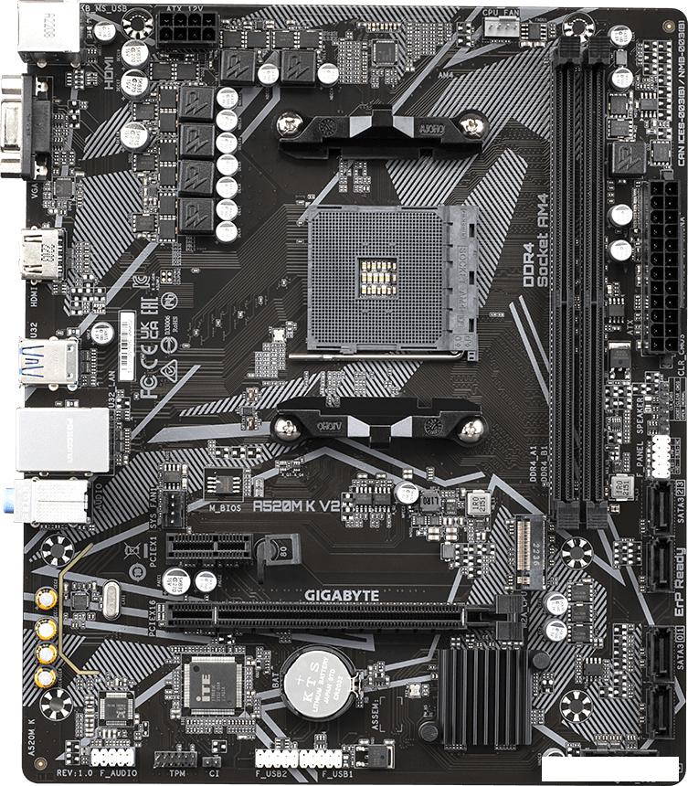 Материнская плата Gigabyte A520M K V2 (rev. 1.0)