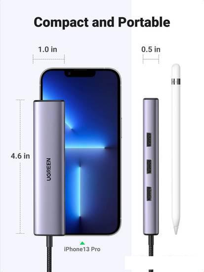 USB-хаб Ugreen CM475 USB C to Ethernet 60600