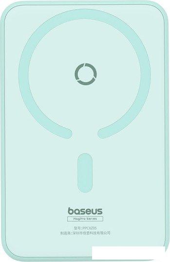 Внешний аккумулятор Baseus MagPro Magnetic Bracket Wireless Fast-Charging Power Bank 20W 5000mAh (мятный)