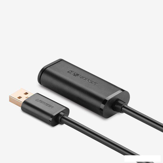 Кабель Ugreen US121 10321 USB Type-A - USB Type-A (10 м, черный)