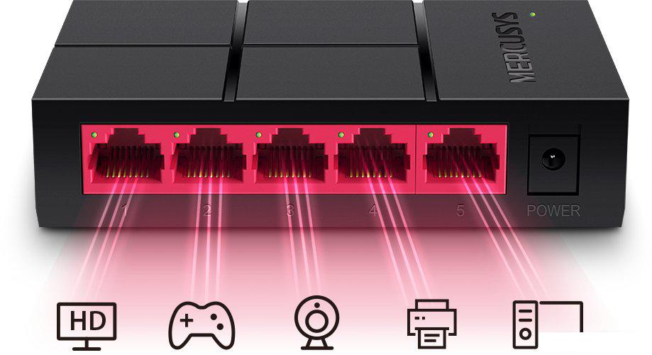 Неуправляемый коммутатор Mercusys MS105G