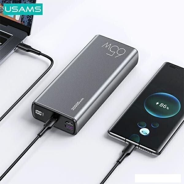 Внешний аккумулятор Usams CD165 PB59 30000mAh (темно-серый)