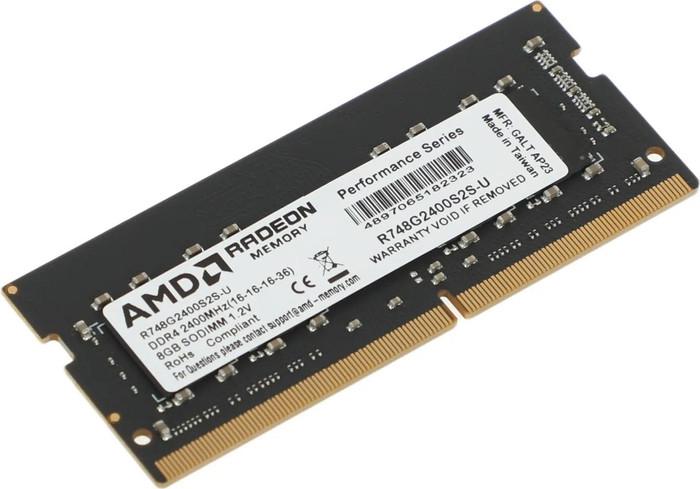 Оперативная память AMD Radeon R7 Performance 8GB DDR4 SODIMM PC4-19200 R748G2400S2S-U