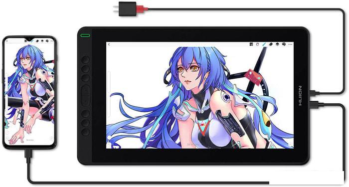 Графический монитор Huion Kamvas 13 (фиолетовый)