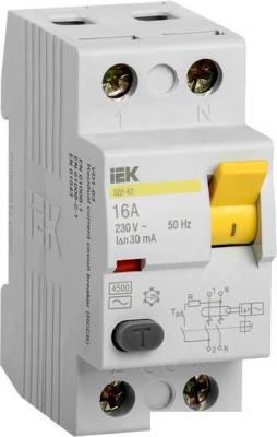 Устройство защитного отключения IEK ВД1-63 2Р 16А 30мА MDV10-2-016-030