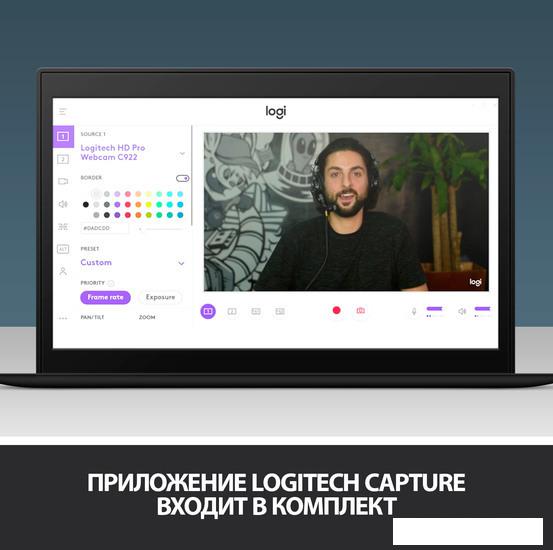 Веб-камера для стриминга Logitech C922 Pro Stream 960-001089