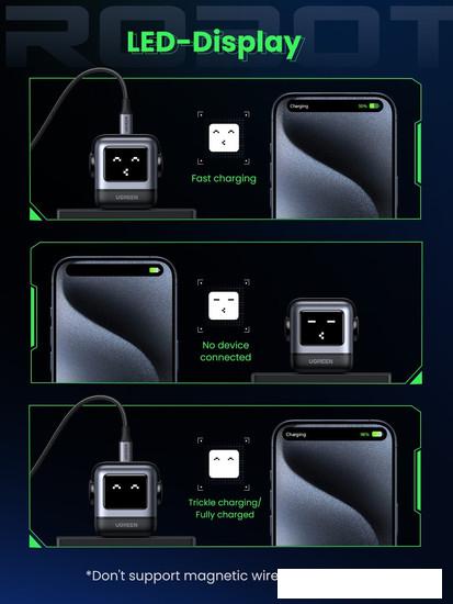 Сетевое зарядное Ugreen Nexode RG 65W CD361 (черный/серый)