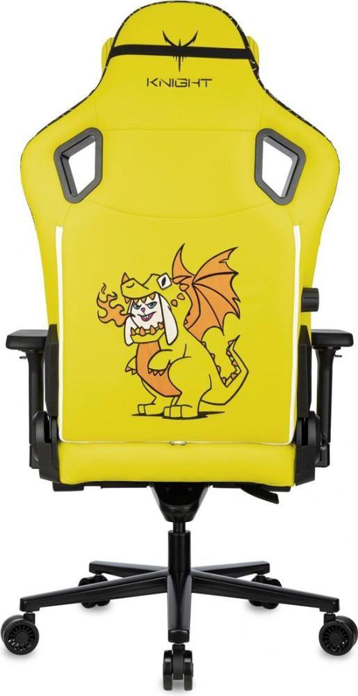 Игровое (геймерское) кресло Knight Craft Dragon (желтый экокожа)