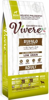 Сухой корм для собак Vivere Medium Adult Buffalo (для взрослых средних пород с буйволом) 12 кг