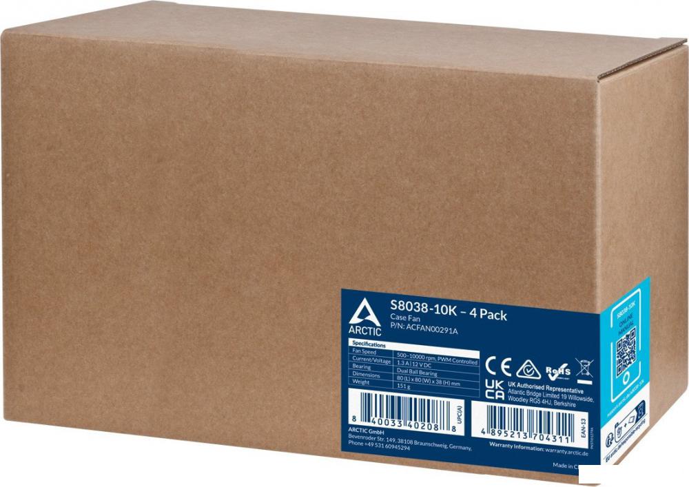 Набор вентиляторов Arctic S8038-10K 4 Pack ACFAN00291A