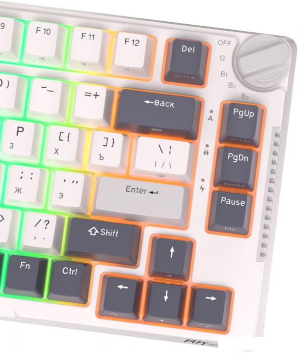 Клавиатура Royal Kludge RK-H81 RGB White Night (RK Cyan)