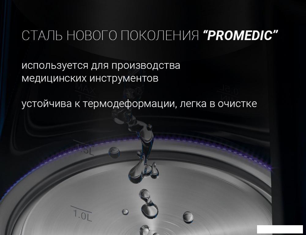 Электрический чайник Polaris PWK 1753CGL (черный/белый)