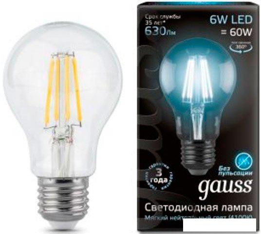 Светодиодная лампочка Gauss E27 6Вт 4100К [102802206]