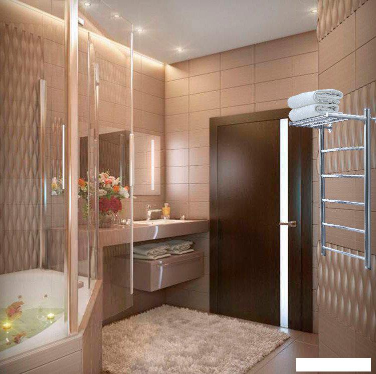 Полотенцесушитель Granula Евро Дуга 50x80 с полкой (нижнее подключение)