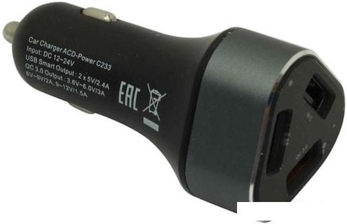 Автомобильное зарядное ACD ACD-C233-X3B