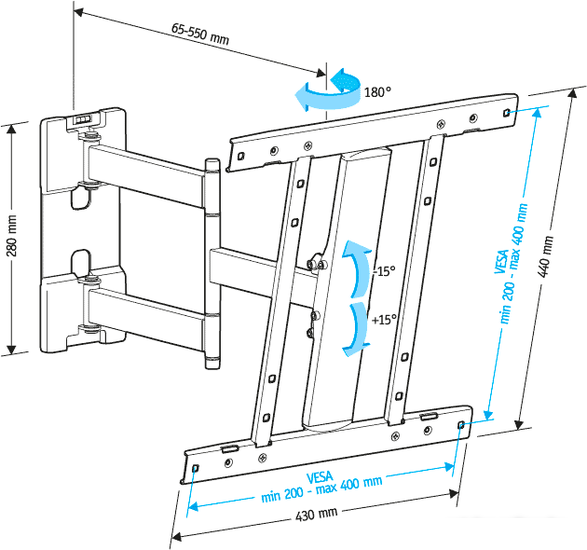 Кронштейн для телевизора Holder LCD-SU4601
