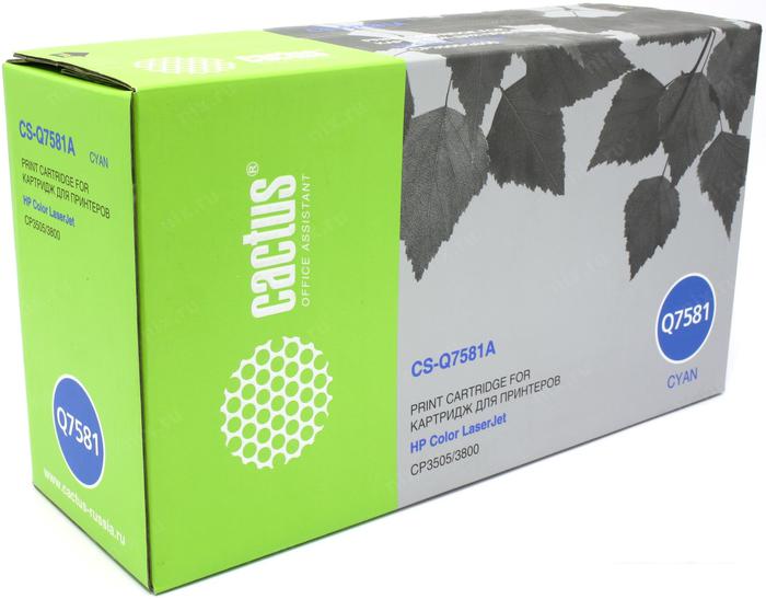 Картридж CACTUS CS-Q7581A (аналог HP Q7581A)