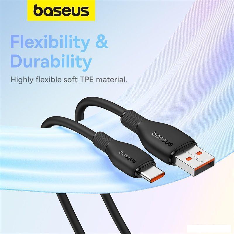 Кабель Baseus Pudding Series USB Type-A - USB Type-C (2 м, черный)