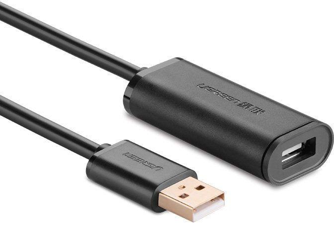 Кабель Ugreen US121 10321 USB Type-A - USB Type-A (10 м, черный)