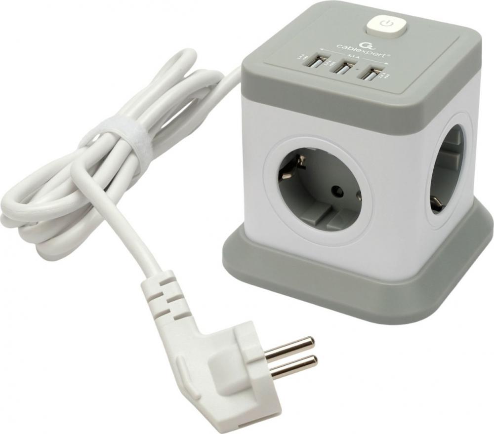 Сетевой фильтр Cablexpert TWR-4-U3-W-2