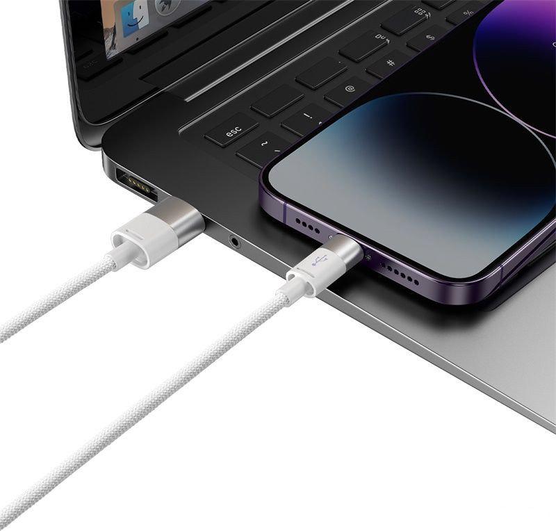 Кабель Baseus One-For-Three Fast Charging Data Cable 3.5A USB Type-A - USB Type-C/microUSB/Lightning (1.2 м, белый)