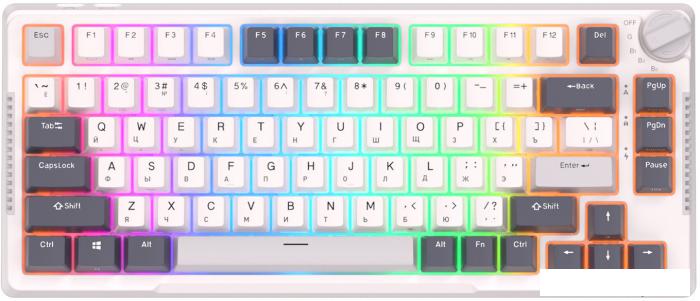 Клавиатура Royal Kludge RK-H81 RGB White Night (RK Cyan)