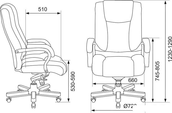Офисное кресло Бюрократ T-9925WALNUT (черный)