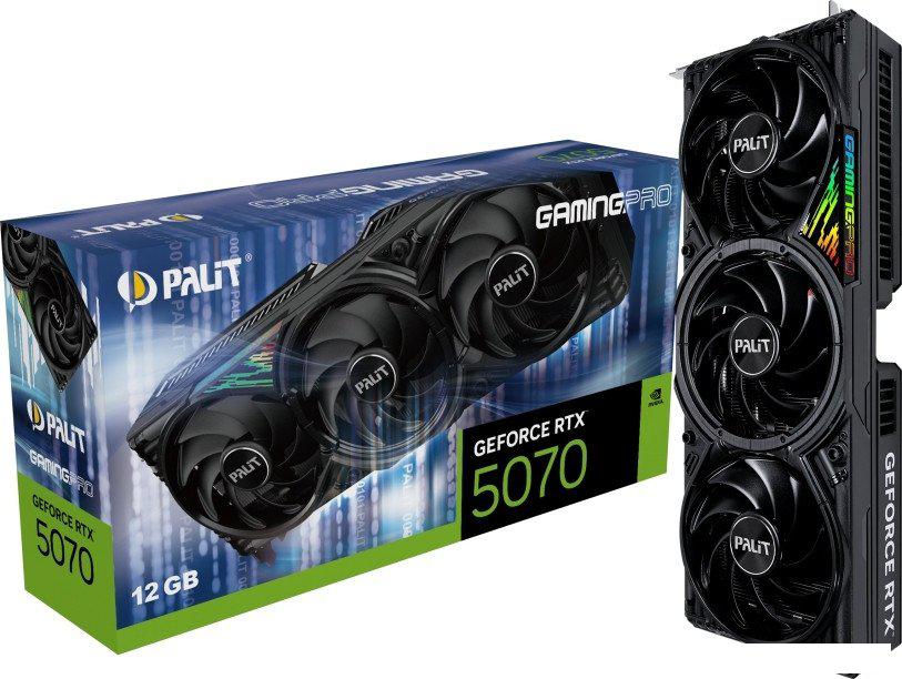 Видеокарта Palit GeForce RTX 5070 GamingPro NE75070019K9-GB2050A