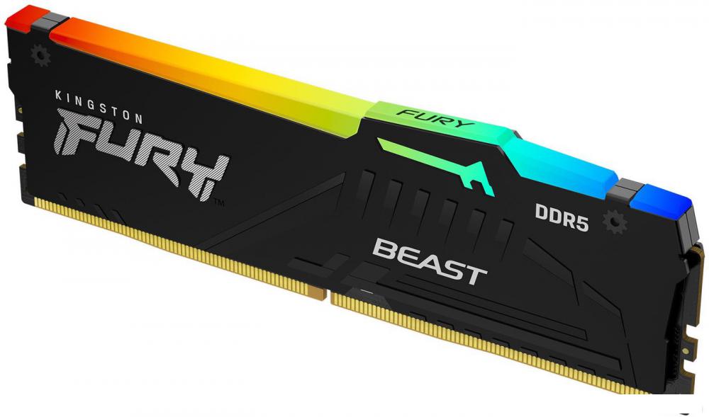 Оперативная память Kingston FURY Beast RGB 16ГБ DDR5 5200 МГц KF552C40BBA-16