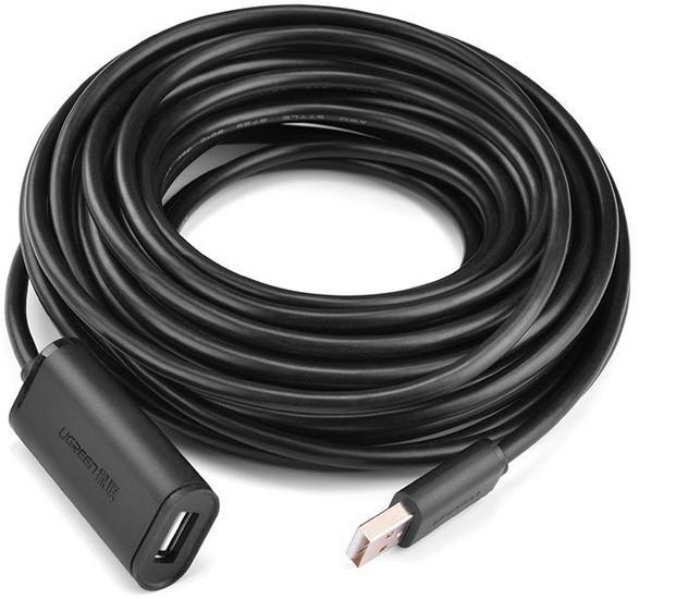 Кабель Ugreen US121 10321 USB Type-A - USB Type-A (10 м, черный)