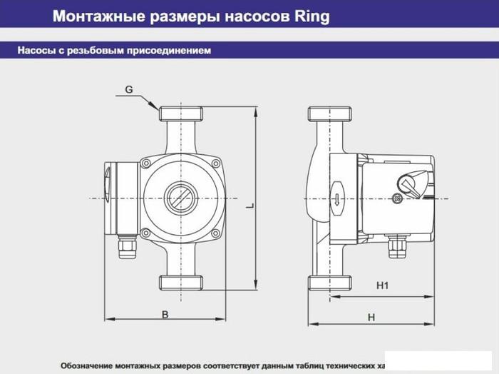 Циркуляционный насос Zota Ring 25-80 S 180 (с гайками)