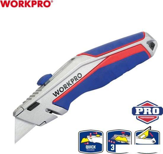 Нож строительный Workpro WP213014